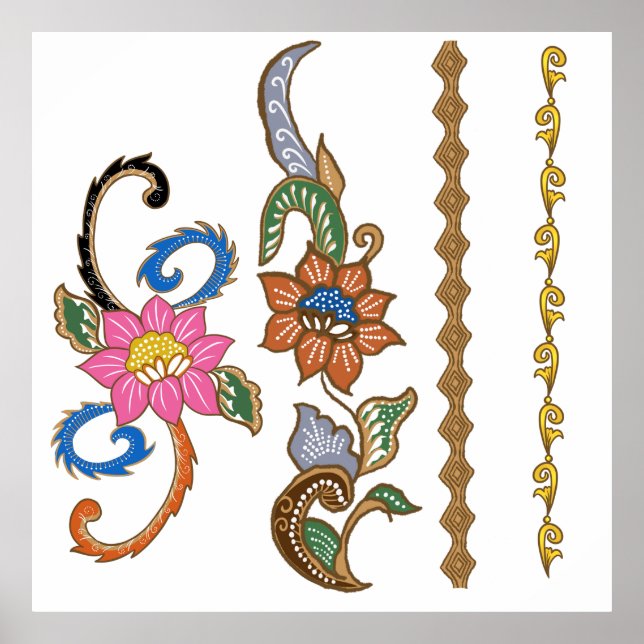 Batik Motifs Design Poster (Vorne)