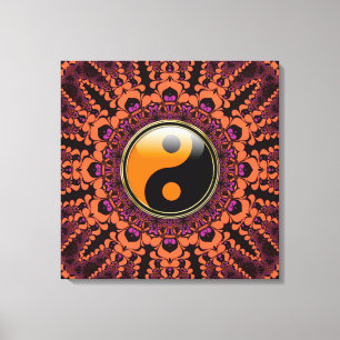 Batik New Age Yin Yang Wrapped Canvas Leinwanddruck