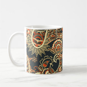 Batik Paisley: Nahtloses Vintage-Muster. Kaffeetasse