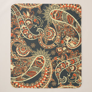 Batik Paisley: Nahtloses Vintage-Muster. Sherpadecke