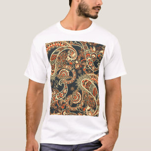 Batik Paisley: Nahtloses Vintage-Muster. T-Shirt