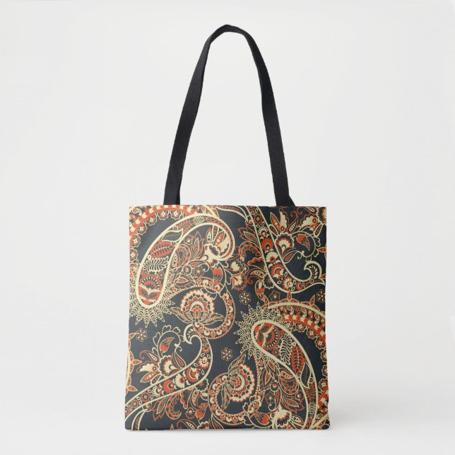 Batik Paisley: Vintages nahtloses Muster. (Vorderseite)