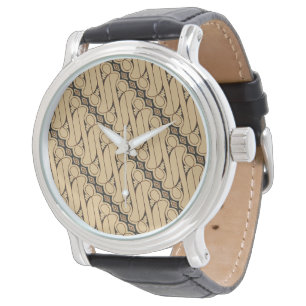 Batik Parang, indonesisches Muster, javanisch, eth Armbanduhr