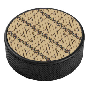 Batik Parang, indonesisches Muster, javanisch, eth Eishockey Puck