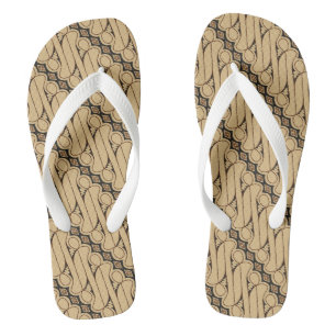 Batik Parang, indonesisches Muster, Javanisch, eth Flip Flops