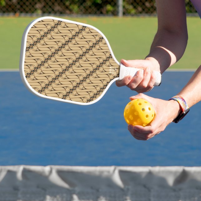 Batik Parang, indonesisches Muster, Javanisch, eth Pickleball Schläger (InSitu)