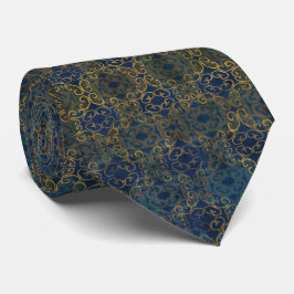 Batik Scroll Midnight Blue Krawatte
