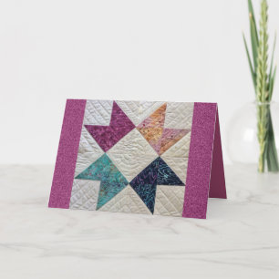 Batik-Steppdecken-Gruß-Karte Karte