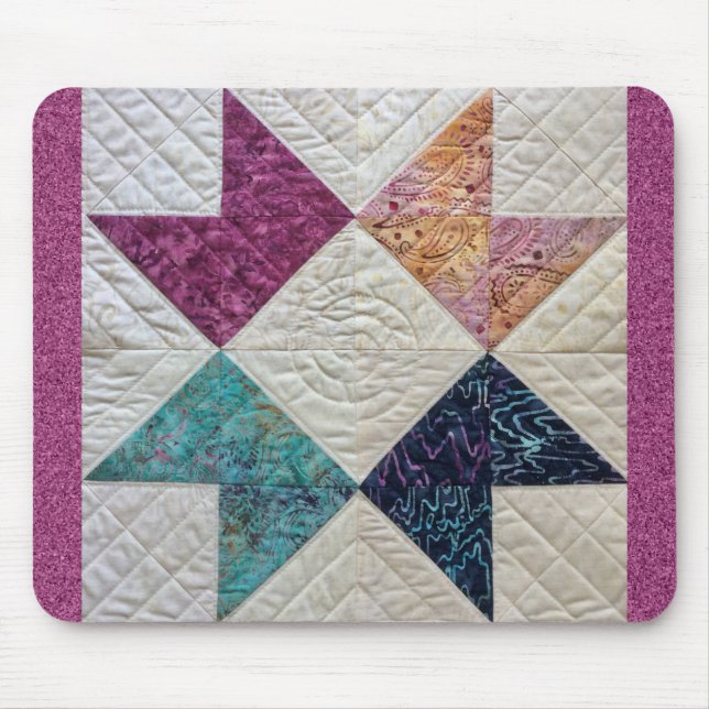 Batik-Steppdecken-Mausunterlage Mousepad (Vorne)