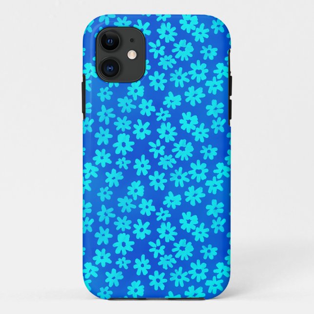 Batik Style - Shades of Blue iPhone Case (Rückseite)