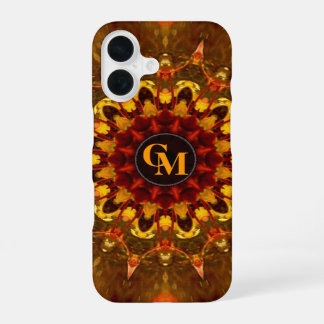 Batik Sunflower Monogram iPhone 16 Hülle