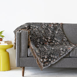 Batik Trusmi Cirebon Throw Blanket Decke