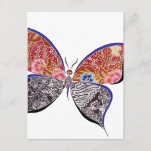 Batik und Schmetterling Nr. 6 Kollektion Postkarte