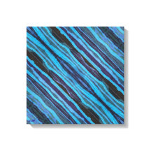 Batik-Welliges-Streifen-Leinwanddruck