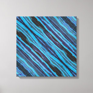 Batik-Welliges-Streifen-Leinwanddruck Leinwanddruck