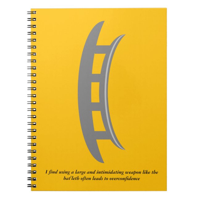Bat'leth Spiralblock Notizblock (Vorderseite)