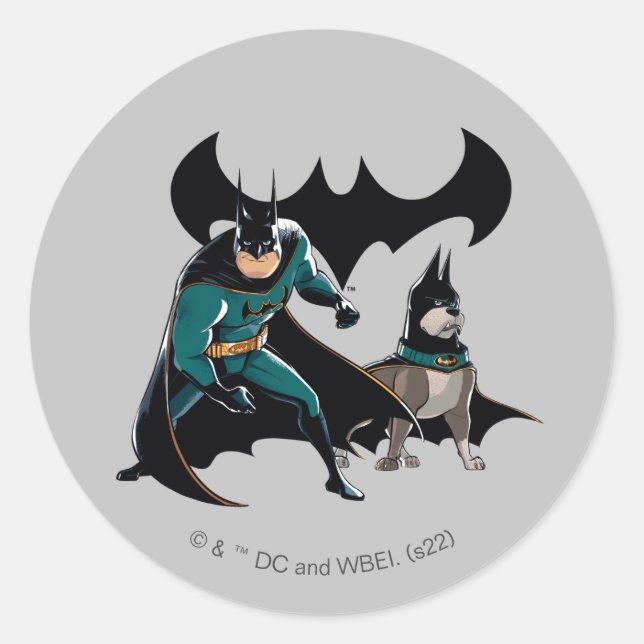 Batman & Ace Runder Aufkleber (Vorderseite)