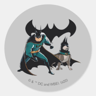 Batman & Ace Runder Aufkleber