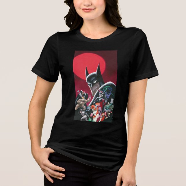 Batman Adventures Gefährliche Damen & Dämonen Tri-Blend Shirt (Vorderseite)