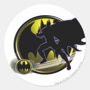 Batman and Circle Logo Runder Aufkleber