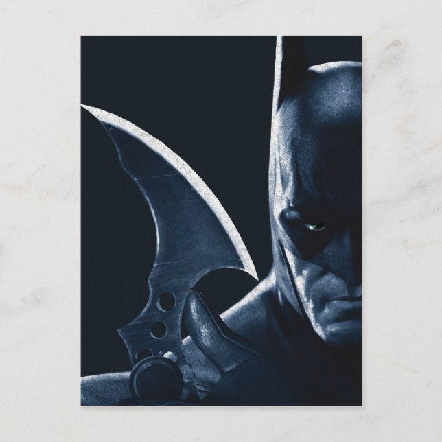 Batman: Arkham Asylum | Batman Closeup Postkarte (Vorderseite)