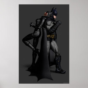 Batman Arkham City   Batman und Catwoman Poster