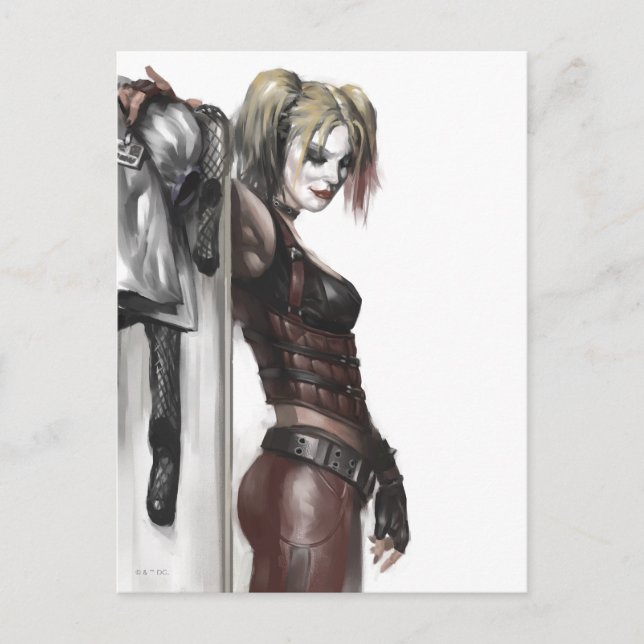 Batman Arkham City | Harley Quinn Illustration Postkarte (Vorderseite)
