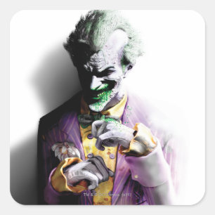 Batman Arkham City   Joker Quadratischer Aufkleber