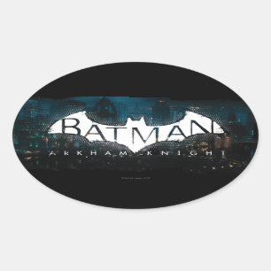 Batman Arkham Knight Gotham Logo Ovaler Aufkleber