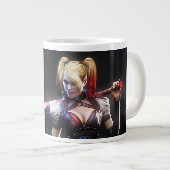 Batman Arkham Knight | Harley Quinn mit Bat Jumbo-Tasse (Vorderseite Rechts)