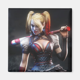 Batman Arkham Knight   Harley Quinn mit Bat Magnet