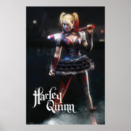 Batman Arkham Knight | Harley Quinn mit Bat Poster