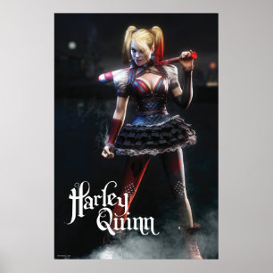 Batman Arkham Knight   Harley Quinn mit Bat Poster