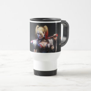 Batman Arkham Knight   Harley Quinn mit Bat Reisebecher