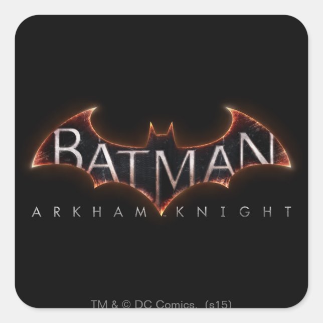 Batman Arkham Knight Logo Quadratischer Aufkleber (Vorderseite)