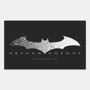 Batman Arkham Knight Pixel Logo Rechteckiger Aufkleber