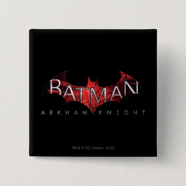 Batman Arkham Knight Red Logo Button (Vorderseite)