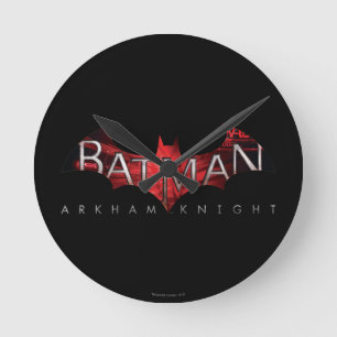 Batman Arkham Knight Red Logo Runde Wanduhr