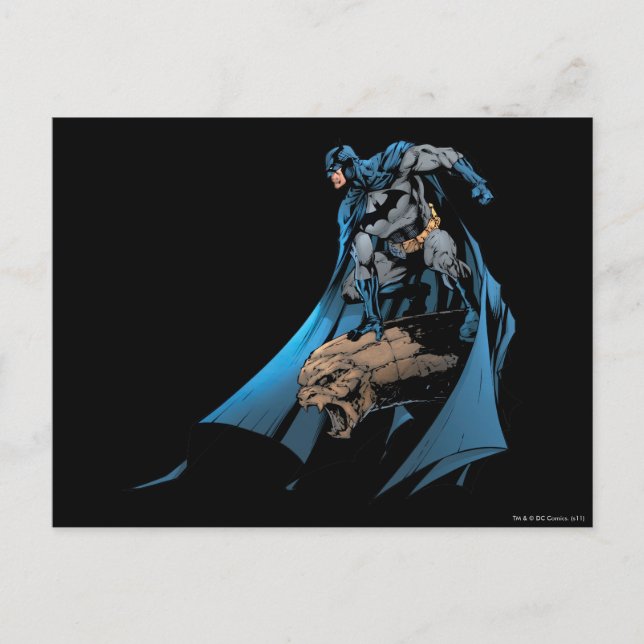 Batman auf Gargoyle Postkarte (Vorderseite)