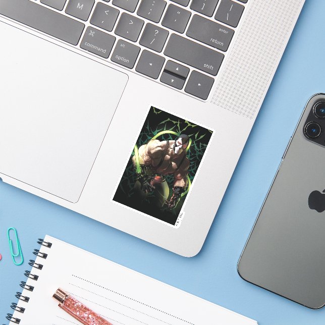Batman Bane Bat Schwarm Illustration Aufkleber (Laptop mit iPhone)