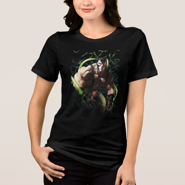 Batman Bane Bat Swarm Illustration Tri-Blend Shirt (Vorderseite)