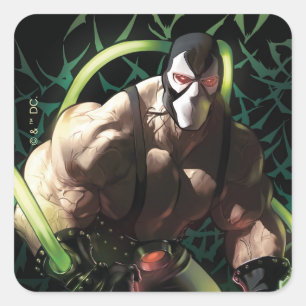Batman Bane Fledermausschwarm-Illustration Quadratischer Aufkleber