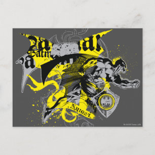 Batman Black and Yellow Collage Postkarte
