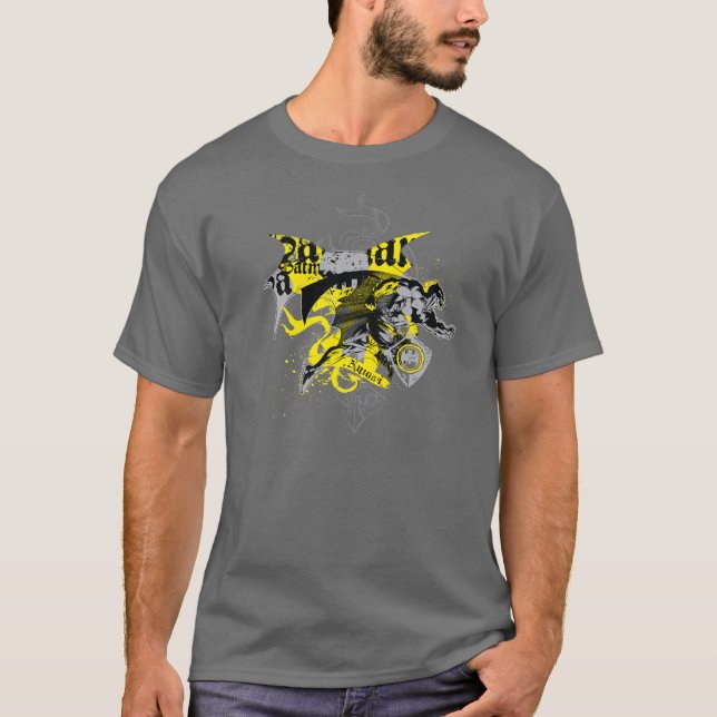 Batman Black and Yellow Collage T-Shirt (Vorderseite)