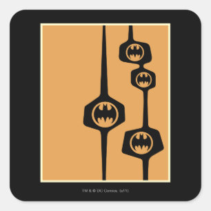 Batman Black Orange Rahmen Quadratischer Aufkleber