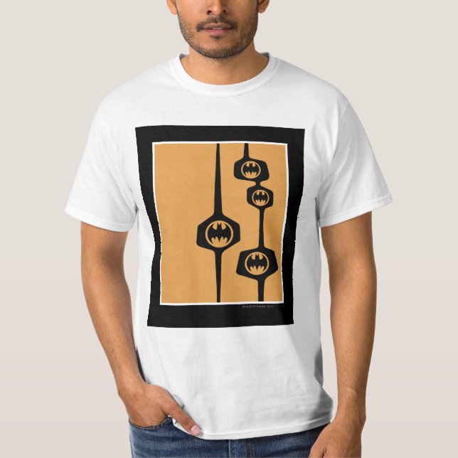 Batman Black Orange Rahmen T-Shirt (Vorderseite)