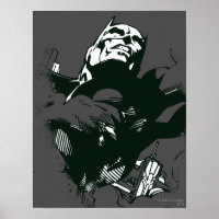 Batman Black & White Graffiti Stencil