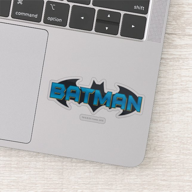 Batman | Blue Name Logo Aufkleber (Detail)