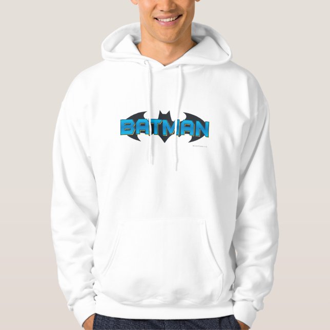 Batman | Blue Name Logo Hoodie (Vorderseite)