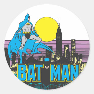 Batman & Buchstaben Runder Aufkleber